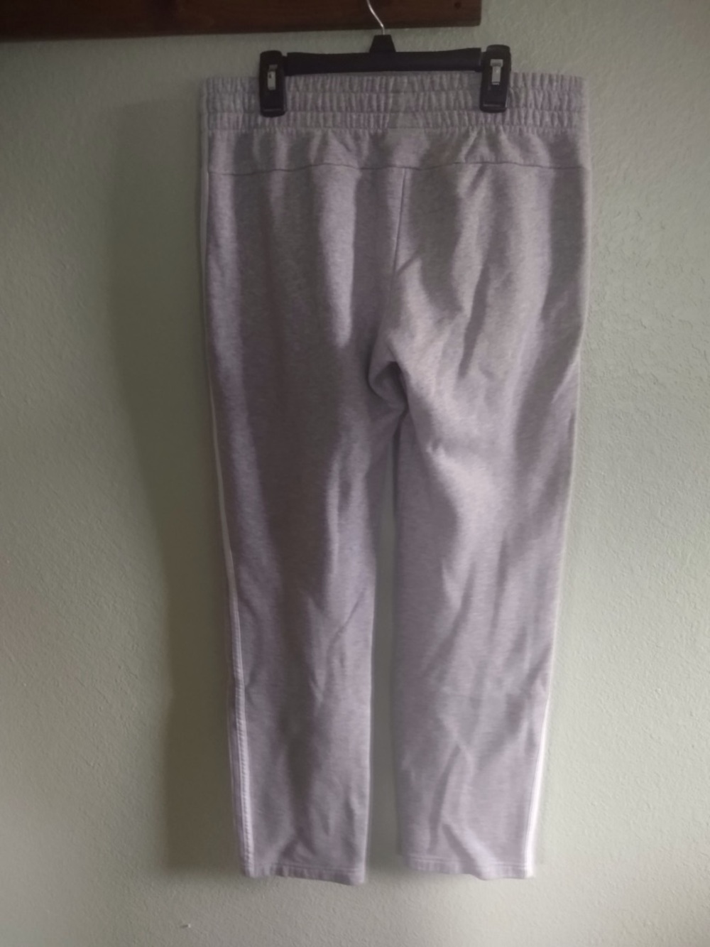 adidas Light Gray Sweatpants with White 3-Stripes - Picture 2 of 4